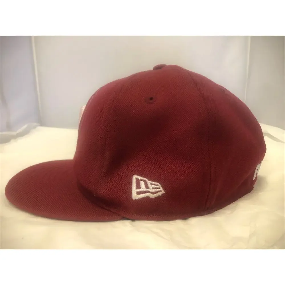 Vintage Philadelphia Phillies Maroon Plain Logo Starter Hat 100% Wool (7 1/8””)